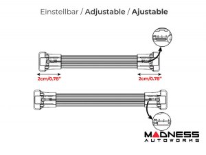 Jeep Renegade Roof Rack Cross Bars - for models w/ factory roof rails - Silver (2015-2024)